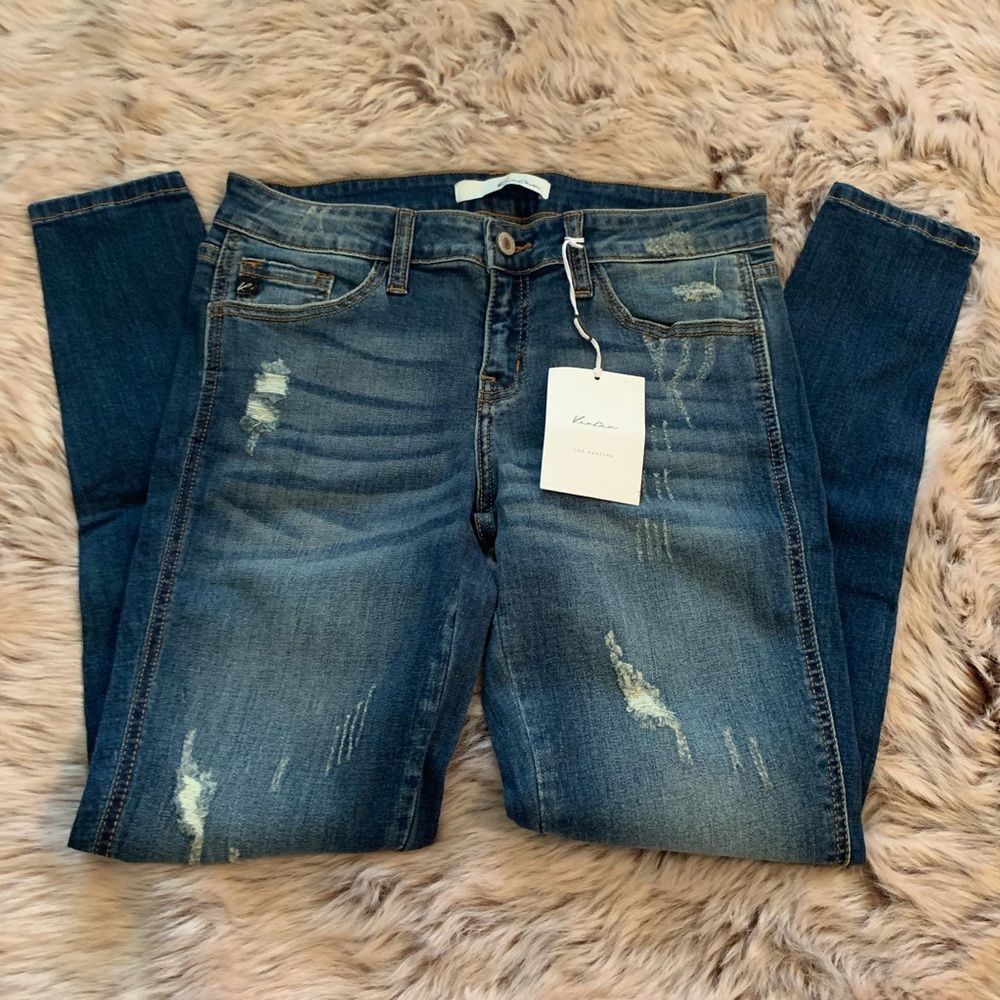 Vici Distressed, split ankle Jeans